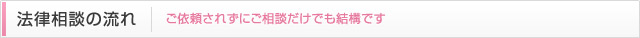 離婚の法律相談の流れ