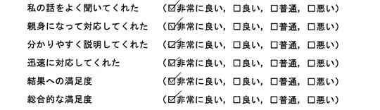 弁護士事務所のお客様の声